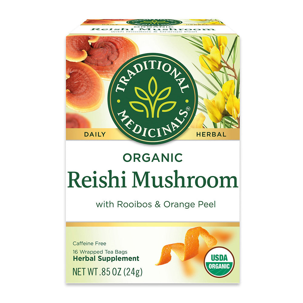 Traditional Medicinals Reishi Mushroom Tea, Rooibos And Orange Peel, 16 Ea